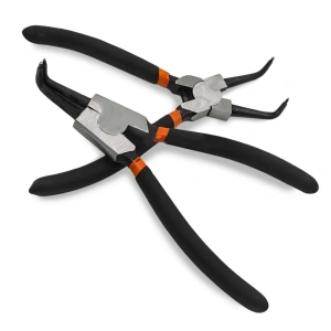 Set 4 clesti pentru sigurante Seeger 4 in 1, interior si exterior, varfuri drepte si 90°, metal si plastic - Img 5