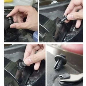 Set 620 clipsuri universale auto, 5 chei extractoare, 16 tipuri de pini, 18 dimensiuni diferite, plastic, negru, cutie depozitare - kit complet pentru reparatii si fixari auto - Img 5