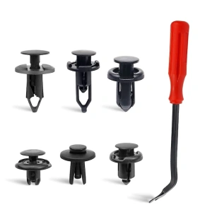 Set 625 clipsuri universale auto, plastic, negre - cu extractor si cutie organizatoare - Img 3