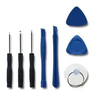 Set 8 instrumente pentru reparatii telefoane - Negru/Albastru