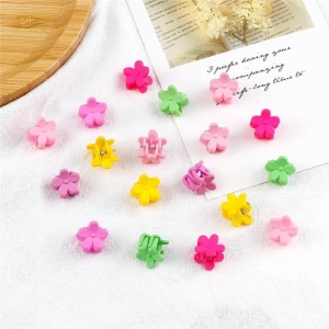 Set accesorii par copii cu cutie organizator, 26 elastice textile 2 cm, 80 elastice cauciuc multicolore si 5 cleme floricele 0.8 cm - Img 11