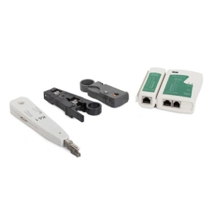Set instrumente pentru retea LAN cu tester RJ45/RJ11, cleste sertizare 4/6/8P, stripper, push-in LSA, mufe RJ45, taietoare cablu si husa depozitare - pentru instalare si reparatii - Img 8