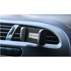 Suport auto pentru telefon, reglabil, prindere pe aeroterma, rotire 360°, compatibil universal, design compact, negru - Img 7