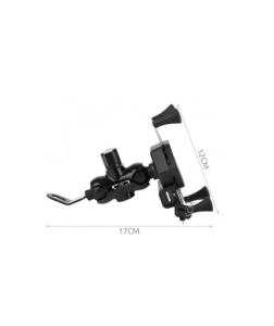 Suport de telefon reglabil,rotire 360 grade pentru motocicletă cu incarcator - Negru - Img 8