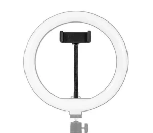 Suport pliabil pentru telefon, hands-free cu clema si montare cu surub 1/4, compatibil smartphone si lumina LED pentru streaming si filmari - Img 3