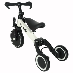 Tricicleta pentru copii, 3 in 1, cu pedale, reglabila, greutate maxima 30 kg, 67 x 47 x 51 cm, alb/negru - Img 12