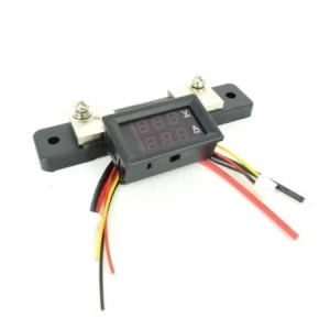 Voltmetru si ampermetru digital 2in1,cu placa,interval masurare 0-100V - 50A - Img 2