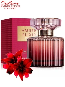 Apa de parfum Oriflame Amber Elixir Mystery pentru femei 50 ml, aroma orientala senzuala cu crin rosu si chihlimbar - Img 5