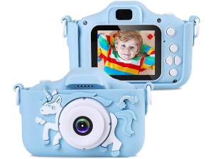 Aparat foto pentru copii,rezolutie 1080P HD,ecran 2 inch,12 MP, unicorn - Albastru - Img 6