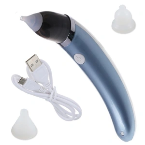 Aspirator nazal pentru bebelusi, electric, 2 capete, 6 filtre, 5 viteze, reincarcabil, albastru - Img 8