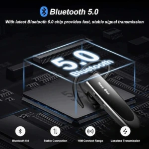 Casca Bluetooth 5.0 New Bee,Handsfree,wireless,stereo compatibilitate universala - Negru - Img 3