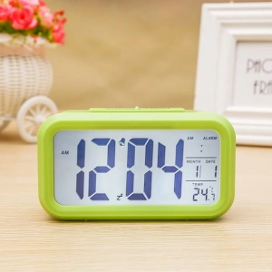Ceas electronic cu afisare LED, alarma si termometru, verde - Img 3