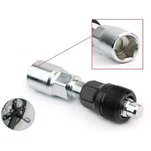 Cheie extractoare pentru pedale bicicleta, din otel, compatibil cheie 15, lungime 8.5 cm, patrata, negru/argintiu - Img 9