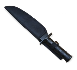 Cutit pentru vanatoare, otel inoxidabil, maner ergonomic, 35 cm, husa inclusa, negru - Img 3