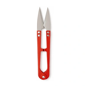 Foarfeca croitorie compacta rosie, 10.4 cm, lame otel inoxidabil, taiere precisa fire textile