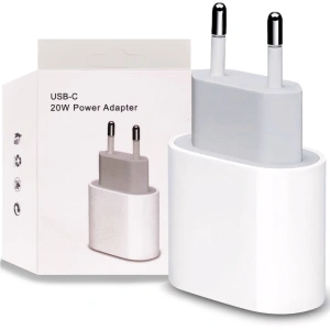 Incarcator retea USB Type-C, fast charge 20W, compact, universal, design alb, compatibil cu smartphone-uri si tablete, ideal pentru calatorii - Img 3