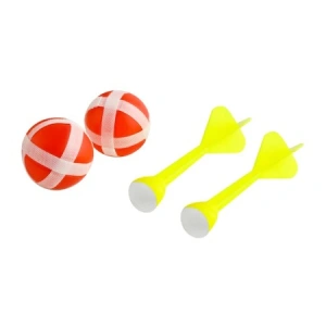 Joc de darts pentru copii cu 2 sageti si 2 mingi,material velcro,diametru 36 cm - Multicolor - Img 5