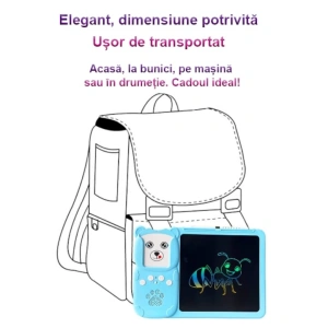 Joc educativ cu tableta de 8.5 inch pentru copii 3-7 ani, invatare engleza, asociere 224 cuvinte cu imagini - Albastru - Img 5