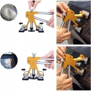 Kit profesional pentru reparatii caroserie auto cu ventuze, 18 adaptoare, pentru eliminarea deformarilor caroseriei, 18.5x12x8 cm - Img 6