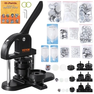 Masina de facut insigne, aparat 3 in 1 pentru insigne de 25, 32, 58 mm, kit 300 piese, ideal pentru proiecte DIY, evenimente si branding personalizat - Img 12