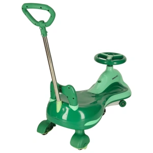 Masinuta pentru copii, fara pedale, maner ghidare, greutate maxima suportata 100 kg, 90 x 74 x 31.5 cm, verde - Img 9