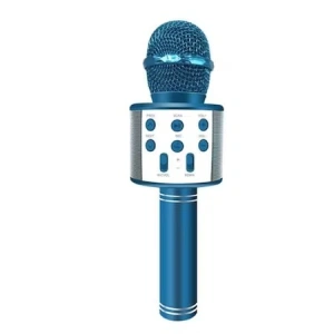 Microfon Bluetooth pentru copii,karaoke,boxa,cablu incarcare USB - Argintiu - Img 11