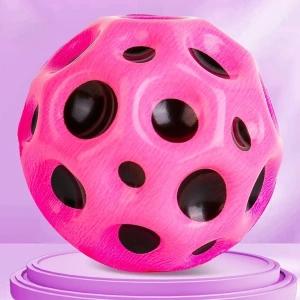 Minge antistres, saltareata, poliuretan, jucarie pentru copii, 6.6 cm, elastica, rezistenta, roz - Img 4