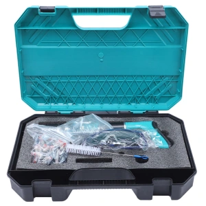 Pistol manual pentru batut cuie in beton, otel si lemn, reglaj putere, 200 cuie incluse, valiza transport si accesorii protectie - Img 9