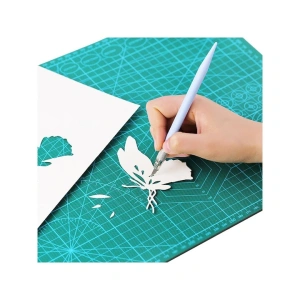 Plansa autovindecabila pentru taiat format A3, fata-verso, grosime 3 mm, scara clara pentru croitorie, crafting, modelism si proiecte DIY, 30x45 cm, verde - Img 10