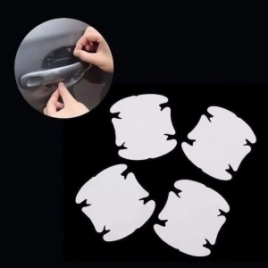 Protectii manere usi auto transparente 85 x 95 mm, set 4 folii autoadezive, folie protectie caroserie, universale, rezistente la zgarieturi - Img 5