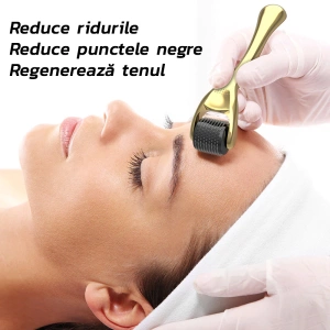 Rola Dermatologica 3 in 1 - Capete Detasabile, Masaj Facial, Regenerarea Pielii, 0,25/0,5/1,5 mm - Img 3