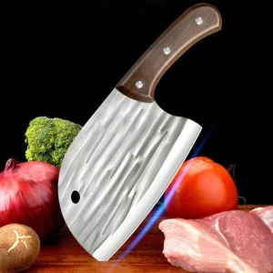 Satar de bucatarie, otel inoxidabil/lemn, maner ergonomic, 25 cm - Img 3