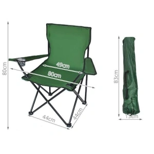 Scaun pliabil pentru camping,pescuit,din metal,sarcina maxima 120 kg - Verde - Img 4