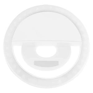 Selfie ring light pentru smartphone, lampa selfie LED telefon 36 led,400mAh 5600k - Alb - Img 2
