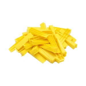 Set 100 pene pentru nivelare gresie/faianta, reutilizabile, galben
