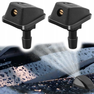 Set 2 duze universale de spalare pentru parbriz, model reglabil tip ceata, plastic rezistent, 3.5x2.7 cm, culoare neagra - Img 3