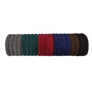 Set 20 elastice par textile 4.5 cm, nuante inchise gri, verde, bordeaux, albastru, maro, negru, cu cutie depozitare organizator - Img 3