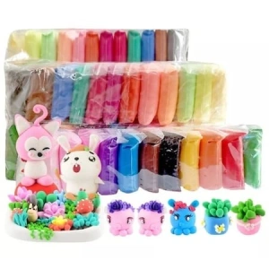 Set 24 pungi de plastilina cu accesorii de modelare - Multicolor - Img 6