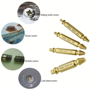 Set 6 burghie extractoare pentru suruburi rupte, 6 dimensiuni, cu cutie de depozitare, utilizare universala - Img 9