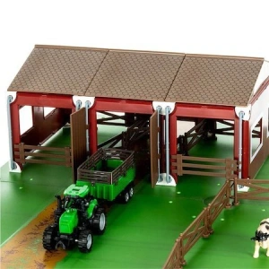 Set complet pentru copii,102 piese Ferma cu animale,tractoare,gospodarie - Multicolor - Img 6
