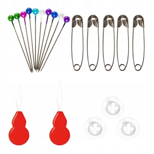 Set de croitorie, 70 articole diferite, husa depozitare cu fermoar, accesorii complete pentru coasere si reparatii, negru - Img 10