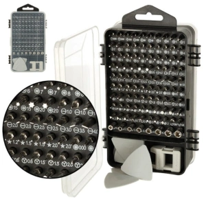 Set surubelnite de precizie 115 in 1, cu 98 biti magnetici si accesorii, maner ergonomic, extensii flexibile, pentru electronice si reparatii fine - Img 7
