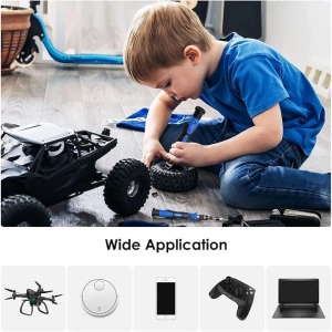 Set surubelnite de precizie 142 piese, 120 biti CR-V si 22 accesorii, magnetice, maner ergonomic, extensie flexibila, pentru telefoane, laptopuri si electronice - Img 5