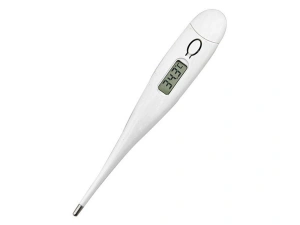 Termometru digital LCD pentru copii si adulti, masurare rapida si precisa, memorie, semnal sonor, alb