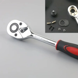 Trusa de scule cu 46 piese, surubelnita, clichet, chei tubulare, biti, torx, imbus, prelungitor, maner ergonomic, cutie compacta, neagra - Img 7