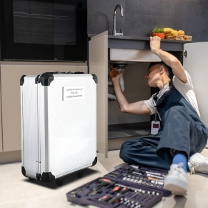 Trusa scule 187 piese multifunctionala, otel carbon, valiza cu roti si organizare inteligenta, profesionala si compacta - Img 10