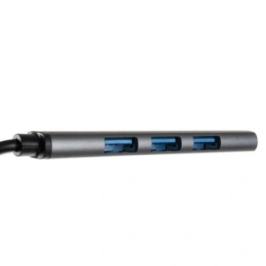 Adaptor USB cu 4 iesiri, transfer rapid de date, USB 3.0 si 2.0, carcasa aluminiu, Plug & Play, pentru laptop si PC - Img 9