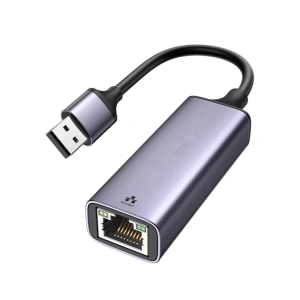 Adaptor USB-RJ45, Ethernet, 1000 Mbps, USB 3.0/2.0, Plug&Play, aluminiu, pentru tableta, PC, laptop, argintiu, 2.3 x 15.8 cm