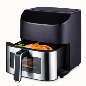 Air Fryer 6L cu fereastra de vizualizare, 1500W, 8 programe inteligente, panou tactil digital, temperatura reglabila 80-200°C, negru - Img 7