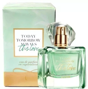 Apă de parfum Avon Today Tomorrow Always This Love 100 ml - floral-fructată pentru femei, cu note de piper roz, neroli și lemn de santal, un parfum luminos și romantic ce exprimă dragostea pură - Img 1